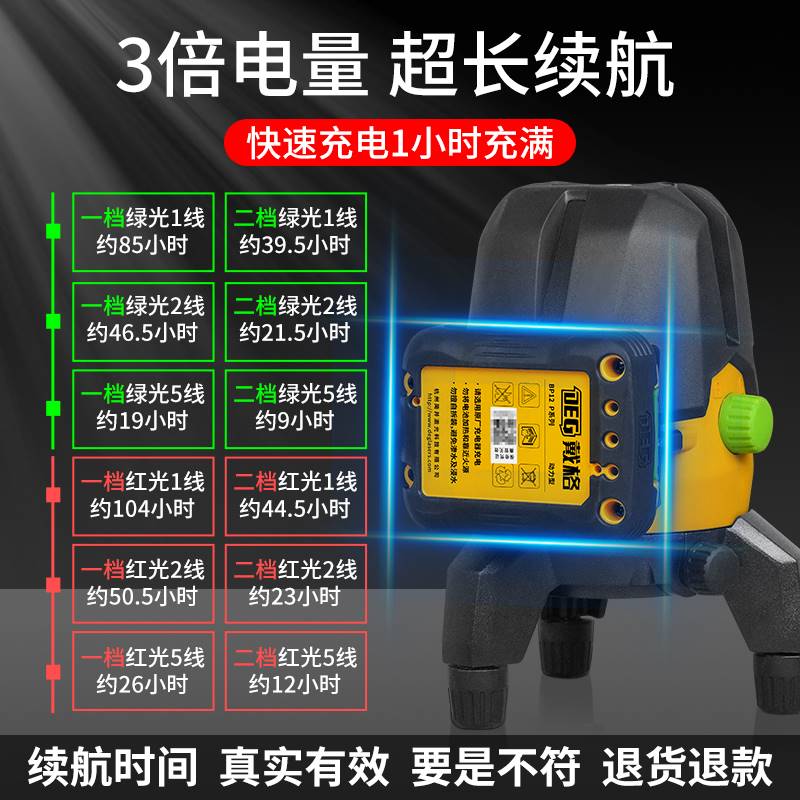 戴格水平仪2线5线高精度室外专用强光线细自动安平红外线带强光点