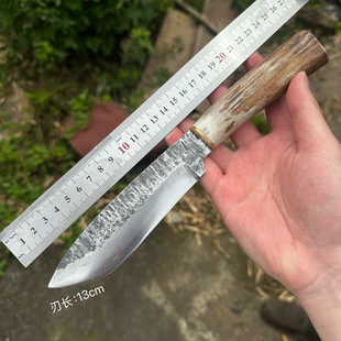 解食刀手工锻打高硬度雅库特北欧小直鹿角刀猎刀芬兰刀户外生存刀