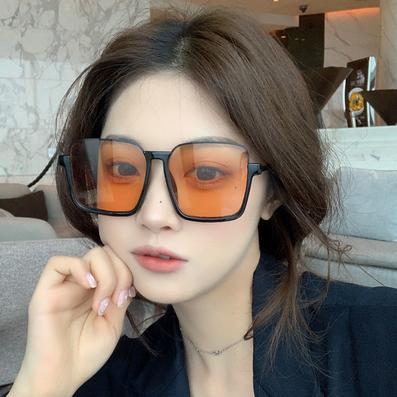墨镜女2025新款茶色太阳眼镜夏韩版潮网红复古素颜超大框大脸显瘦