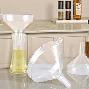漏斗器家用厨房颈塑料大小口径加油滤斗食品级酒吊子打酒器酒提子