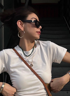 新款时尚高颜值太阳镜街拍博主风墨镜韩版户外防紫外线复古眼镜