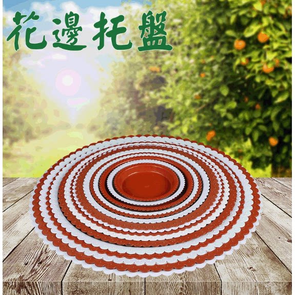 花盆托盘塑料花边接水盘月季玫瑰多肉花盆底托