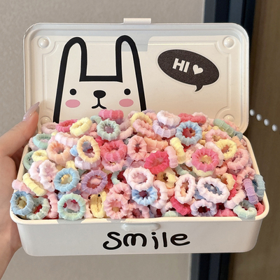 女童发圈婴儿小号拇指发绳儿童扎头发皮筋头饰扎小揪揪不伤发头绳