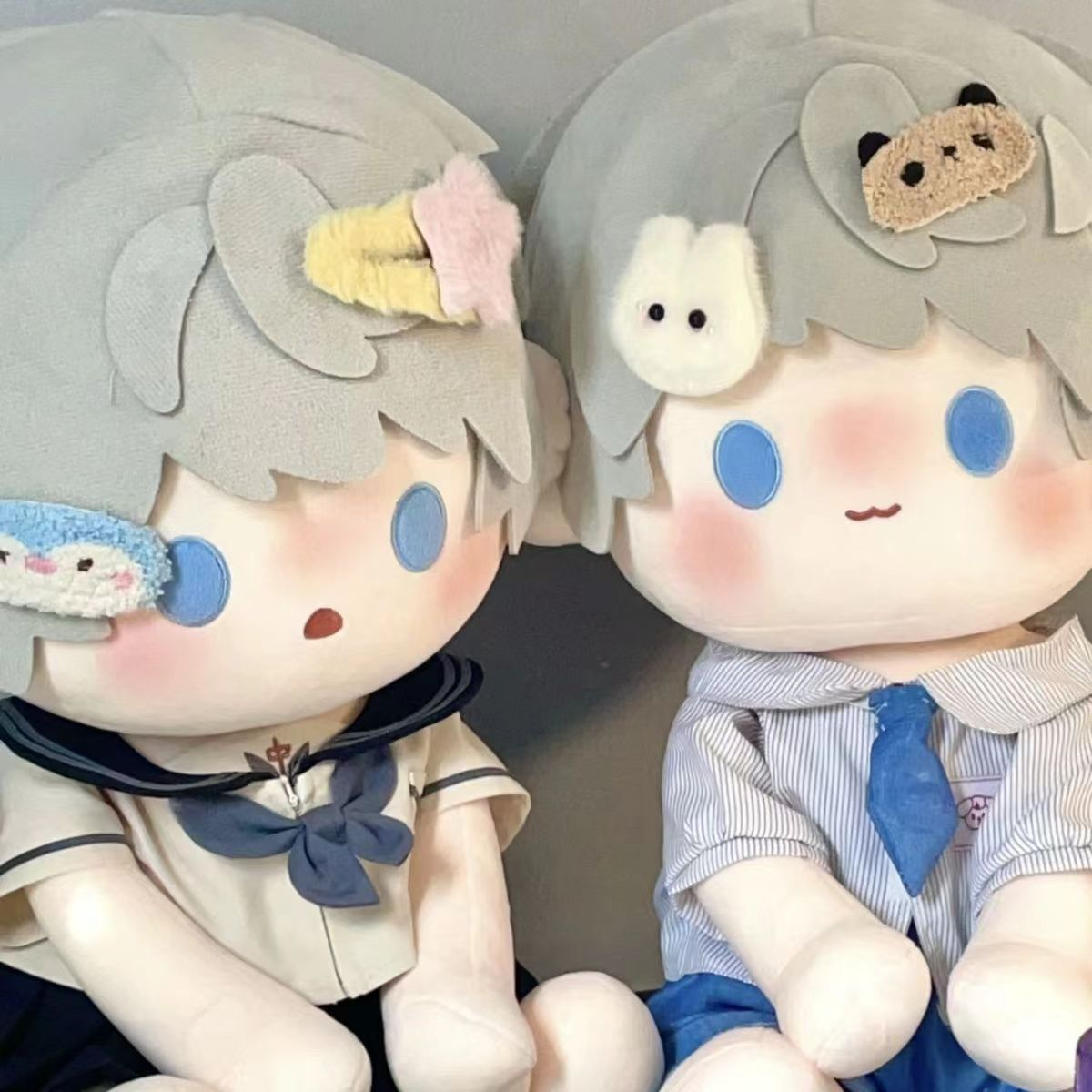 【正版授权】原创无属性40cm棉花娃娃坐姿男娃可爱陪伴玩偶公仔