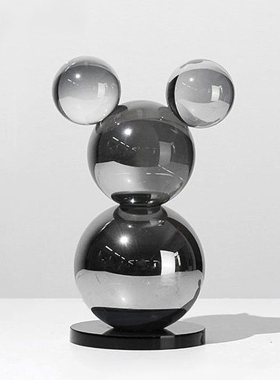 现代意式轻奢创意奇n趣小众设计感精致水晶摆件样板间家居软装饰