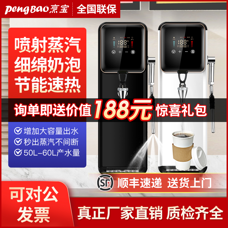 蒸气机商用步进式全自动开水机奶茶店咖啡店吧台60L电热奶泡机器