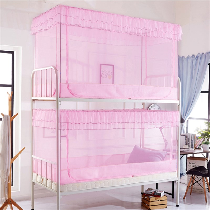 宿舍上下床蚊帐9m不锈钢90cm19090用米单人M.寝室下铺上铺1大学生