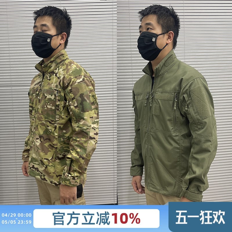 战术圣品 秋季户外高强度t耐磨软壳外套迷彩战术多口袋夹克训练服