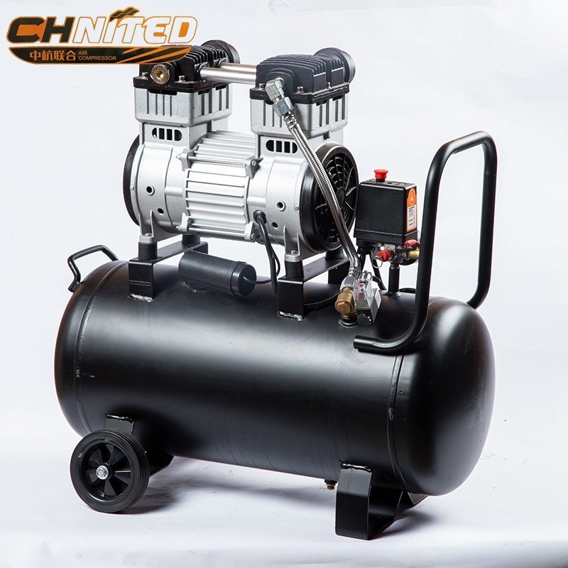 圣音厂家1100瓦小型高压气泵静音喷漆压缩机无油空压机