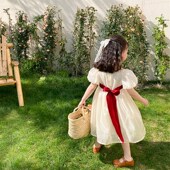 新款 女童连衣裙夏季 薄款 2021夏装 短袖 礼服儿童公主裙小童生日洋气