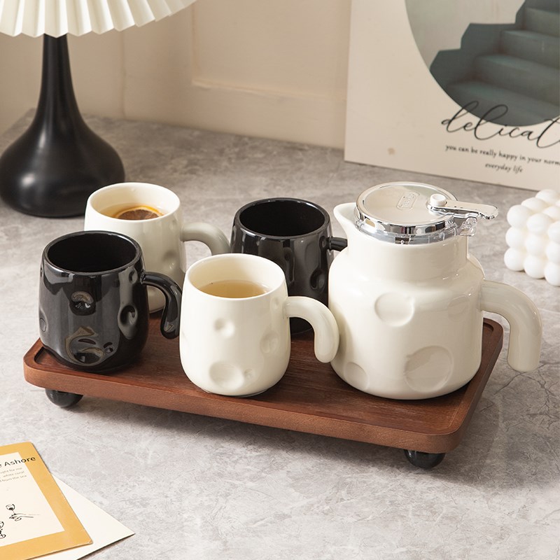 乔迁新居水具套装茶杯陶瓷杯子高级感家用客厅待客喝水杯新婚礼物