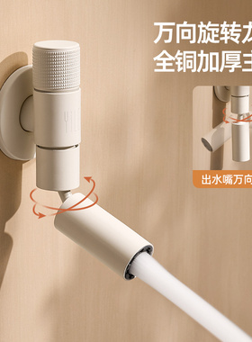阳台拖把a池水龙头白色厕所卫生间墩布池万向4分入墙式单冷可旋转