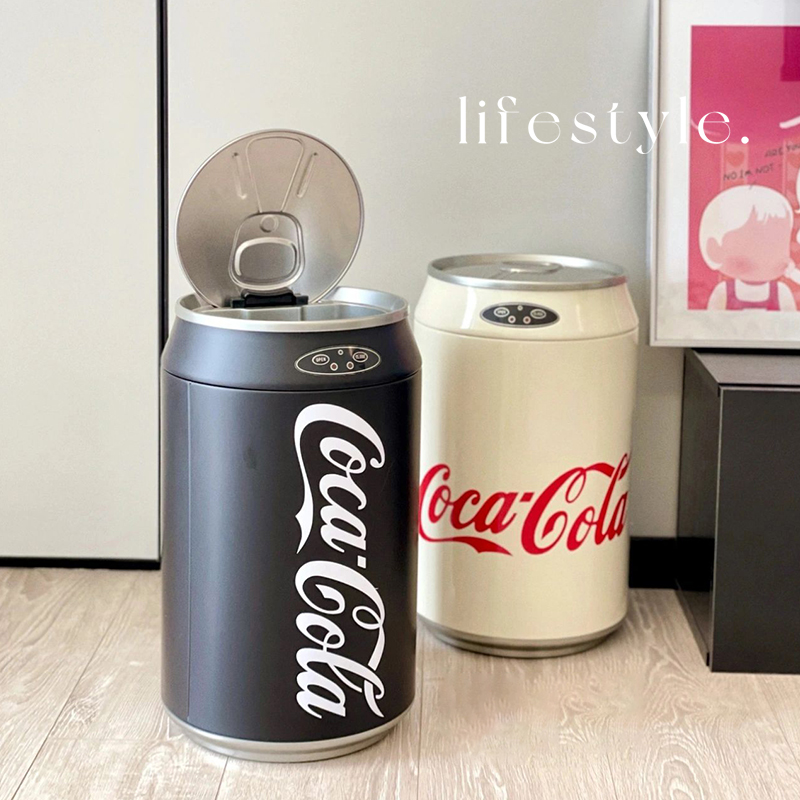 家用客厅可乐易拉罐电动智能感应垃圾桶卧室厨房网红收纳桶大容量