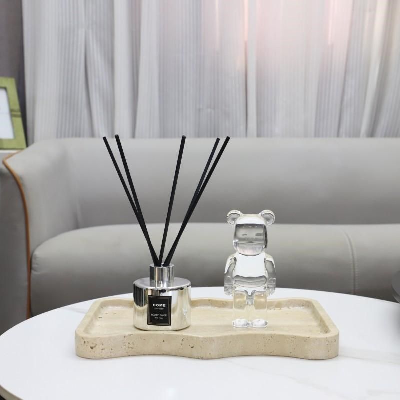 侘寂风大理石米白洞石客厅洗漱台台面样板房香薰收纳置物托盘摆件,家居饰品,香薰托盘,淘宝优惠券,粉丝福利购,淘宝优惠卷