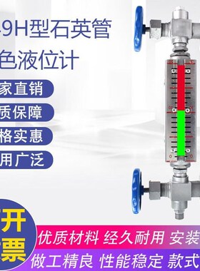 石英管双色液位计B49H25锅炉双色水位计锅炉水位表红绿色液面计
