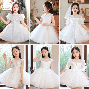 女童礼服小女孩轻奢小众高端公主裙儿童钢琴演奏演出服生日连衣裙