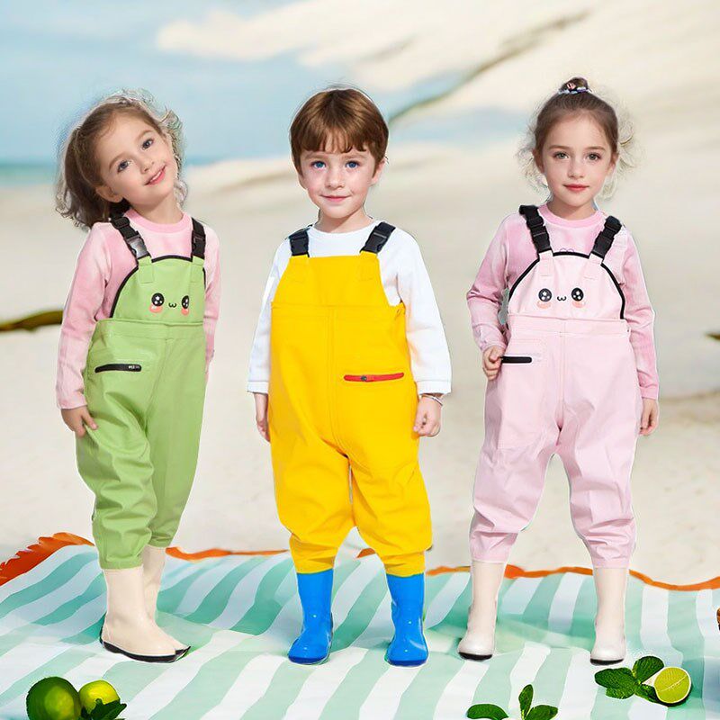 儿童玩水连体下水裤幼儿园防水衣服赶海小孩男女抓鱼雨裤沙滩雨鞋,户外/登山/野营/旅行用品,钓鱼服,淘宝优惠券,粉丝福利购,淘宝优惠卷