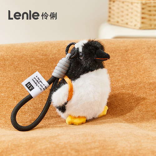 伶俐可爱仿真企鹅包包挂件