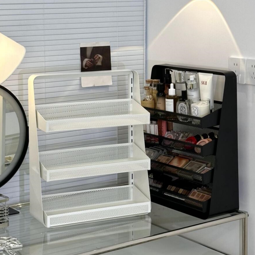 云品楠山化妆品置物架高级感梳妆台彩妆眼影盘护肤品收纳架多层