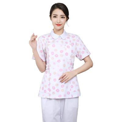 碎花护士服夏装短袖女薄款