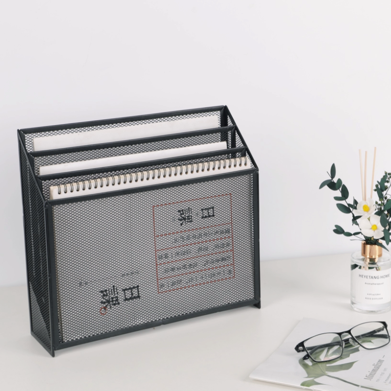 금속 파일 랙 아이언 아트 A4 폴더 스토리지 랙 다기능 스토리지 박스 배치 3 층 벽걸이 형 펀치 프리 벽 랙 사무실 정보 랙 잡지 랙 메뉴 바구니 디스플레이 스토리지 랙