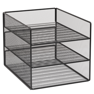 办公桌收纳文件架办公用品桌面置物架多层文件A4纸档案整理架金属