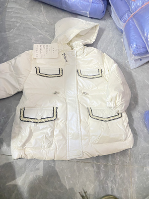 婴幼儿加绒羽绒服外套加厚女宝2-6岁小香风款带帽拉链洋气外套