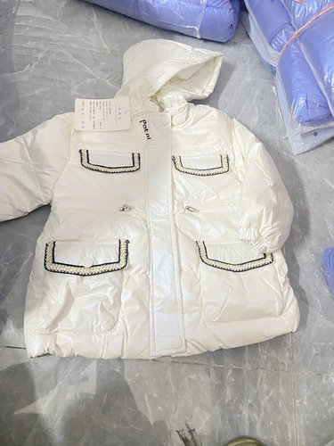 婴幼儿加绒羽绒服外套加厚女宝2-6岁小香风款带帽拉链洋气外套
