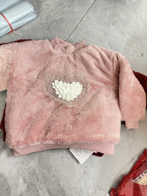 儿童加绒加厚双面绒卫衣一件过冬上衣男女宝冬季保暖巨厚0度以下