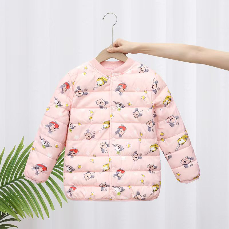 儿童羽绒服外套轻薄款男女宝开衫羽绒内胆白鸭绒填充儿童外套保暖