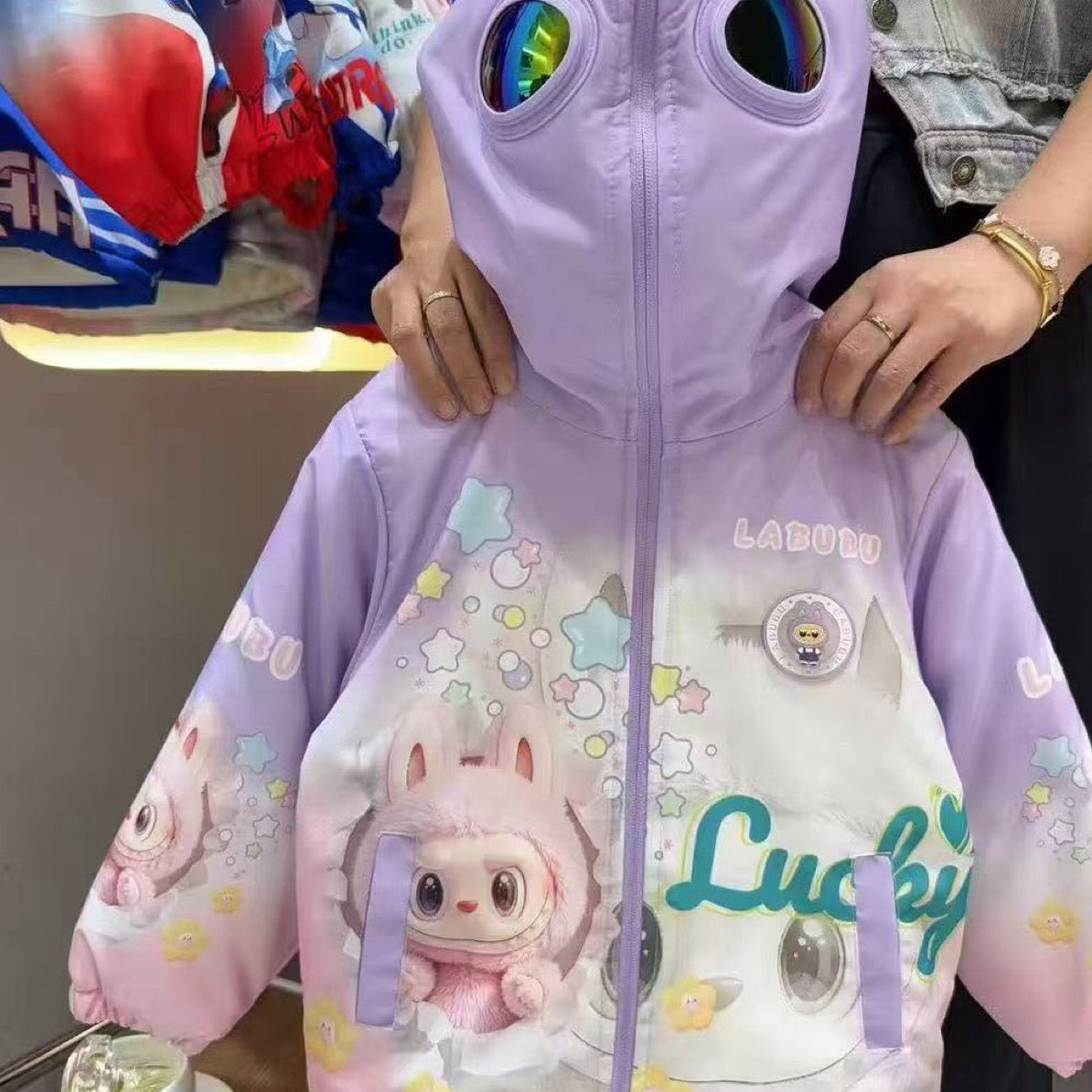 儿童加绒外套保暖冬季男童女童连帽亮灯带眼镜卡通拉布布外套,童装/婴儿装/亲子装,普通外套,淘宝优惠券,粉丝福利购,淘宝优惠卷