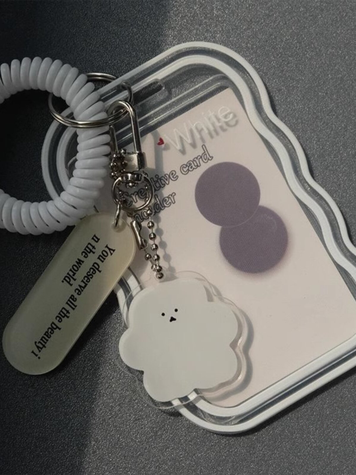 INS TRANSPARENT CARD SET STUDENT BUS CAMPUS MEAL CARD CHASING STARS 3 INCH POLAROID LITTLE RED BOOK SPRING PENDANT KEY CHAIN