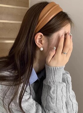 pu发箍女外出洗脸简约个性发卡