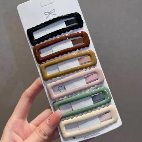 亮面波浪发夹女新款前额侧边刘海