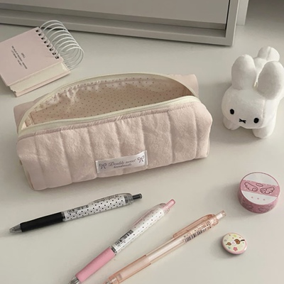 韩系ins风草莓奶油云朵笔袋简约