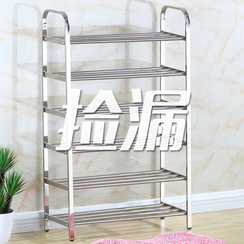 创意不锈钢鞋架组装门后鞋柜简易三层防灰尘宿舍寝室经济型架鞋