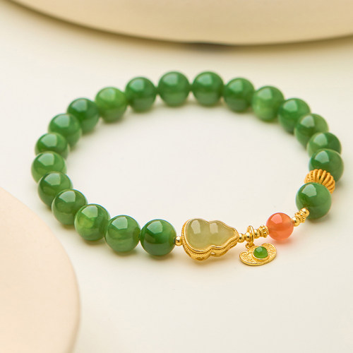 琳琯瑛福禄寿元宝碧玉手串