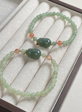 琳琯瑛和田玉晴水貔貅手串