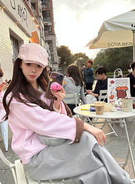 CHACHA【巴恩风 密歇根夹克】高级感粉色巴恩风 密歇根牛仔外套