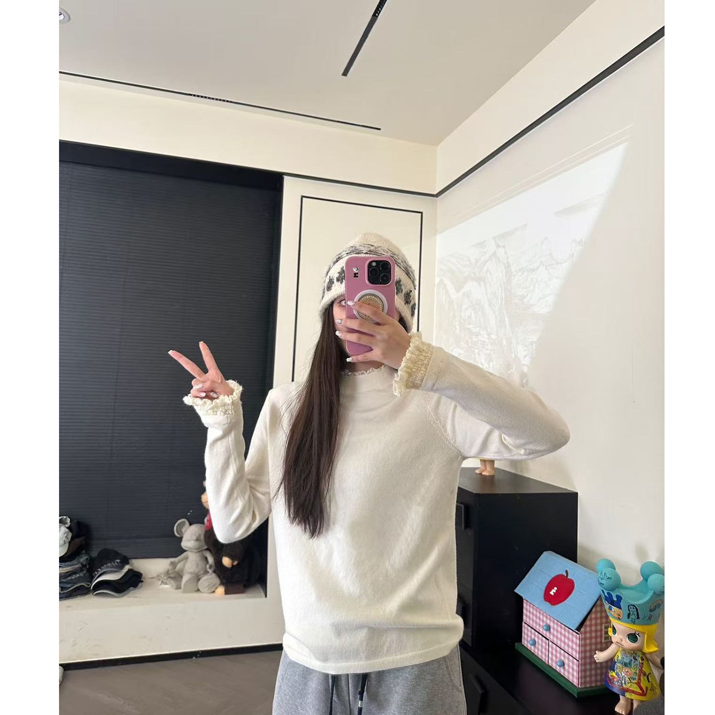 CHACHA【涩谷】休闲时尚百搭长袖女打底T恤