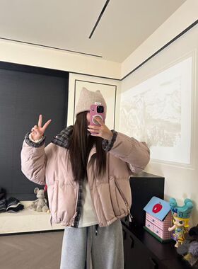 CHACHA【冬日胶片】休闲时尚百搭两面穿90白鸭绒羽绒服