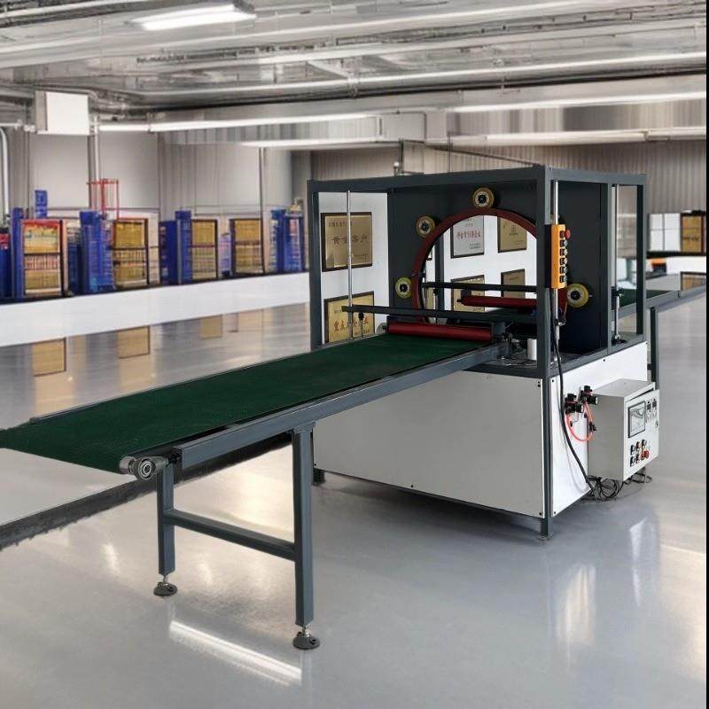 厂家供应水平缠绕膜打包机 型材板材绕膜裹包机 长条形缠绕包装机