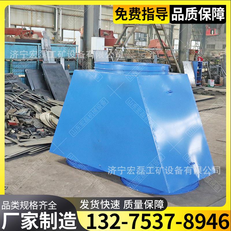 矿用分风器800mm防逆流双风机自动切换装置井下三叉Y型铁质风筒