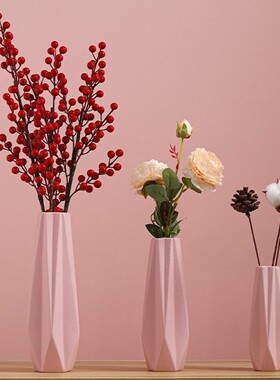 陶瓷花瓶摆件客厅插花干花假花仿真花摆设餐桌装饰品北欧简约创意