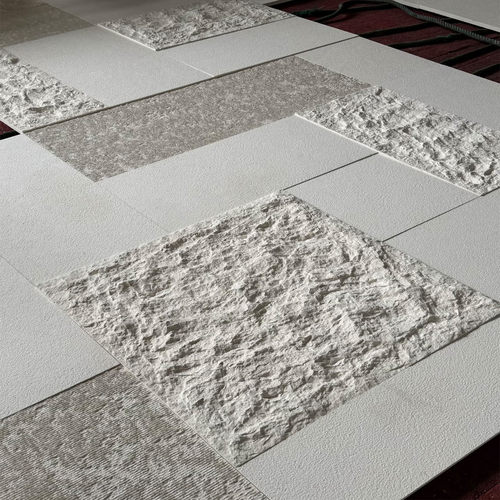 天然大理石现代简约莱姆石蘑菇石别墅天井会所电视沙发背景墙石材