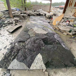 天然花岗岩柏坡黄定制中式异形踏步步汀石花园民宿别墅庭院地舖石