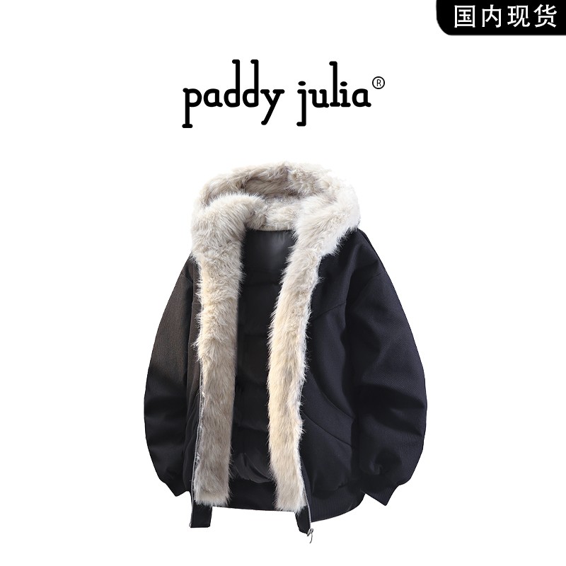 Paddy julia美式cleanfit座山雕羽绒服男士冬季加厚保暖连帽外套
