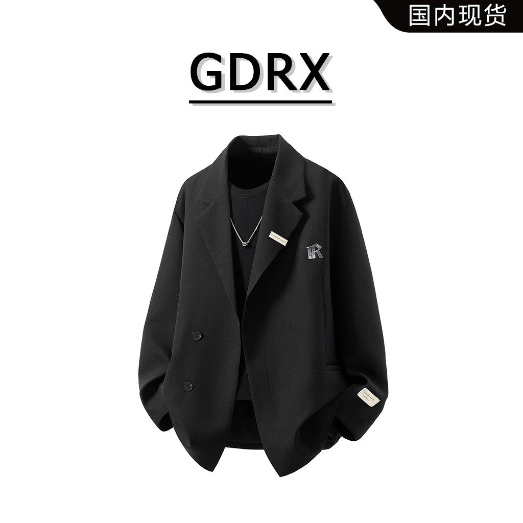 GDRX高级感西装外套男款2025秋季新款轻奢痞帅上衣男生高级感衣服
