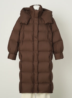 专柜2899【衣香】277g鸭绒连帽蓬松保暖长款羽绒服 ~25冬新款女装