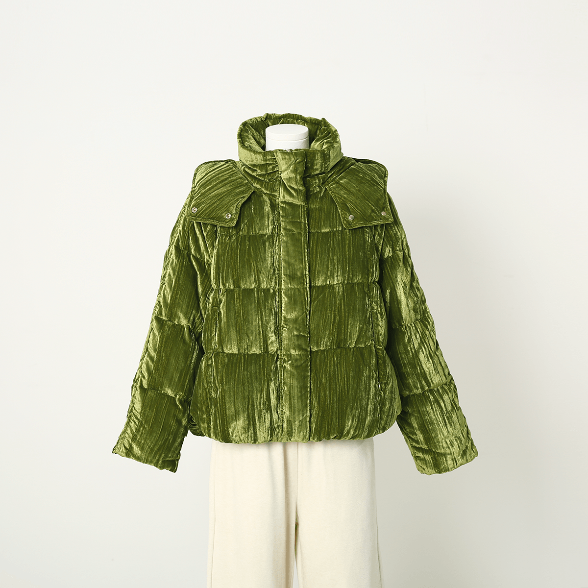 专柜1898【影】短款丝绒羽绒服